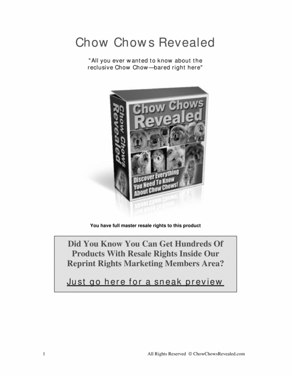 Product picture Chow Chows Revealed