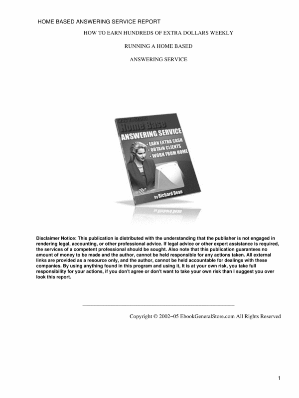 Product picture How to Start a Home Based Answering Service