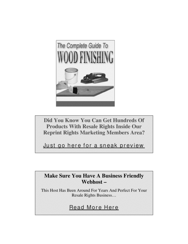 Product picture The Complete Guide To Wood Finishing